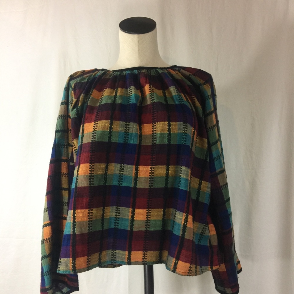 Ace and Jig flouncy top multicolored cotton blouse